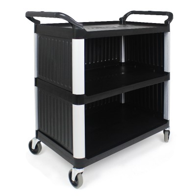 三角管三面封閉三層大號塑料餐車